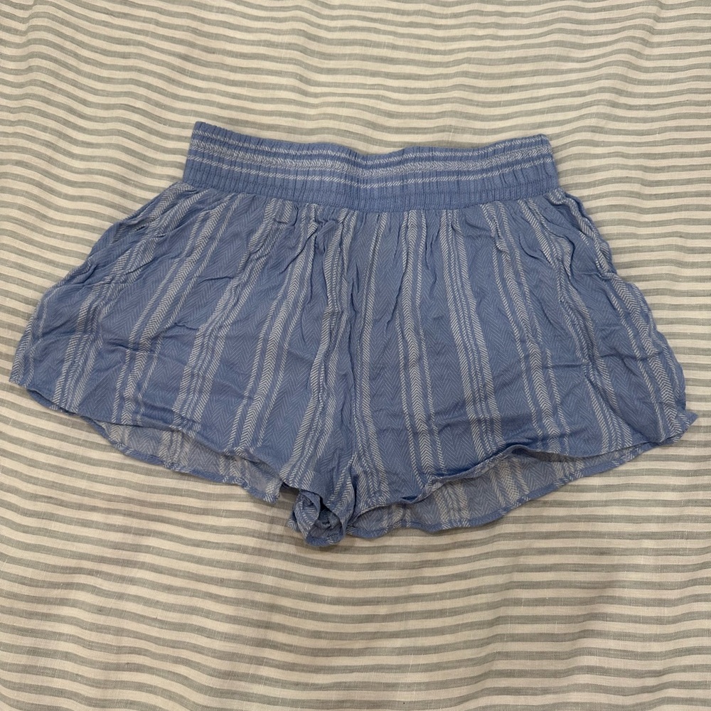 Show me your mumu Blue Striped Shorts